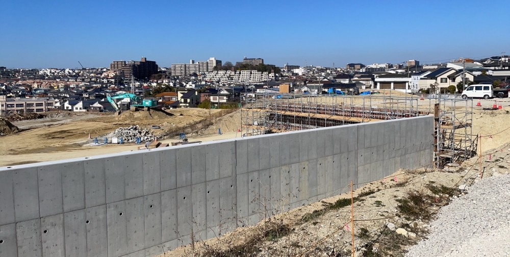 型枠施工現場写真_明石市内造成工事現場⑦