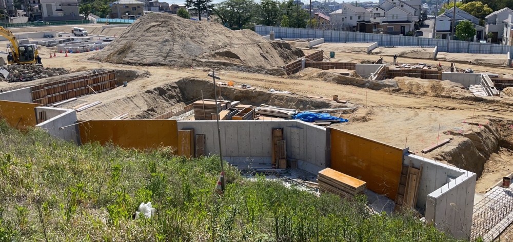 型枠施工現場写真_明石市内造成工事現場⑨