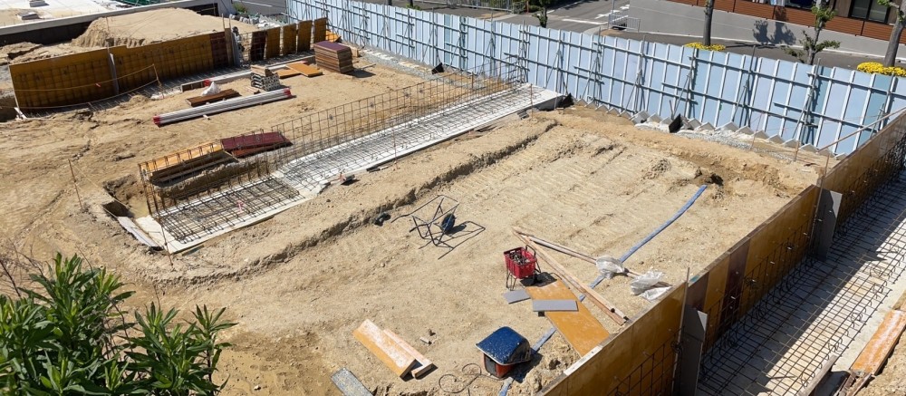 型枠施工現場写真_明石市内造成工事現場⑨