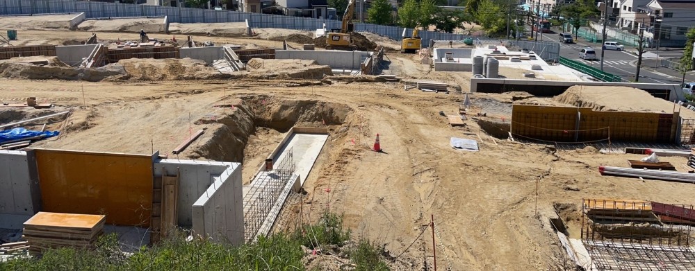 型枠施工現場写真_明石市内造成工事現場⑨