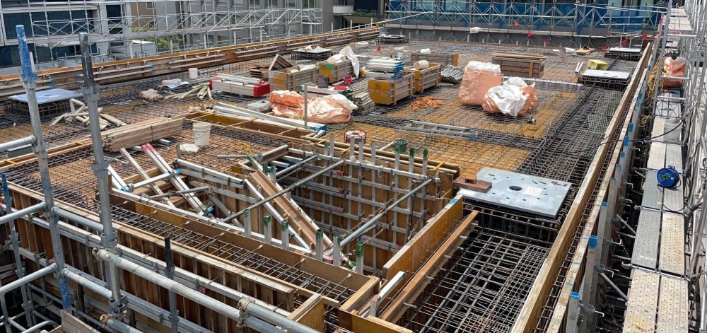 型枠施工現場写真_神戸市中央区施設建設現場⑧